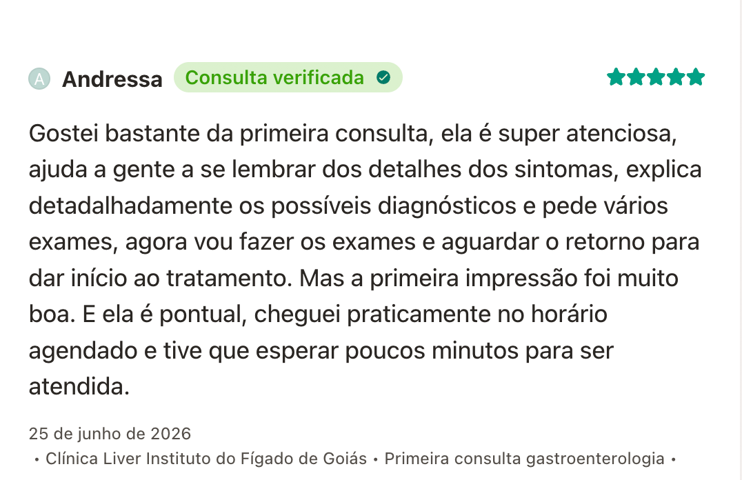 Avaliação de paciente 1