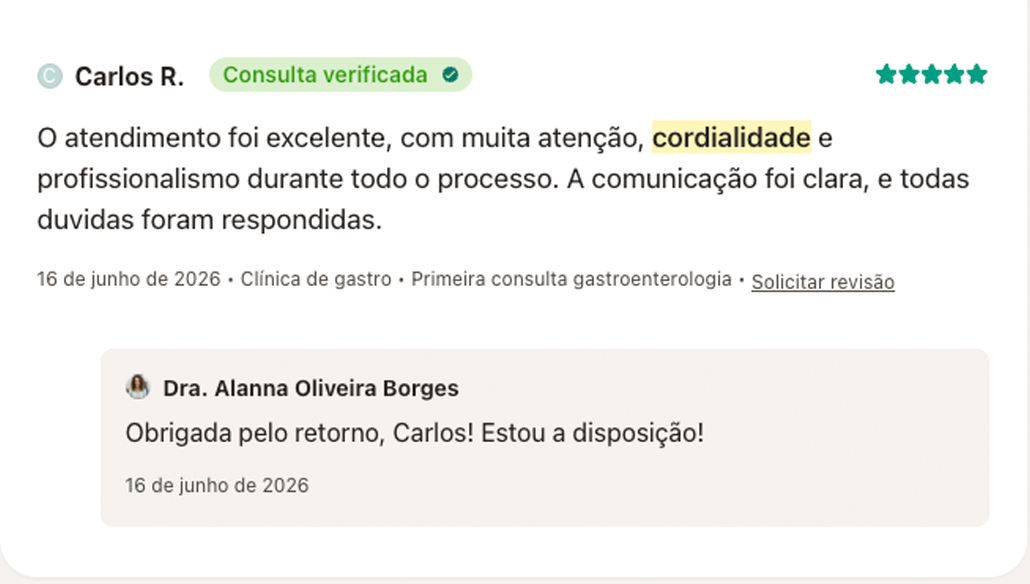 Avaliação de paciente 5